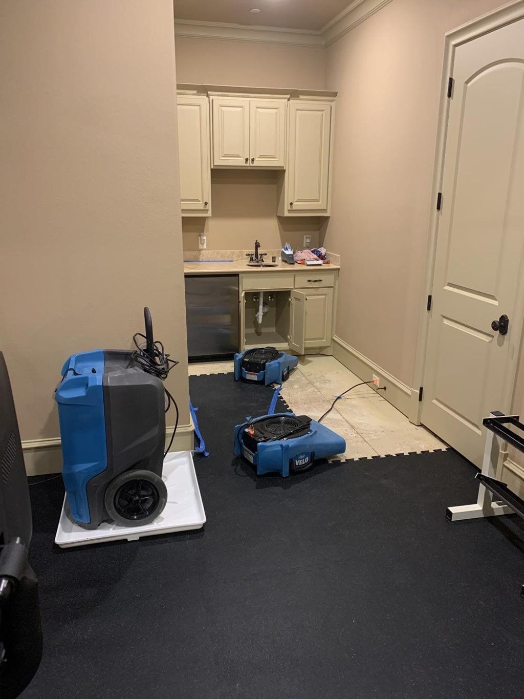 Water damage cleanup and drying equipment
